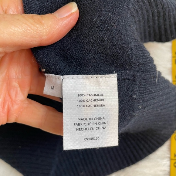 NAADAM Dark Blue cashmere collared Vest small - Picture 9 of 10